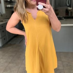 #1541 Universal Threads Yellow Sleeveless Women's Mini Dress Sz.S